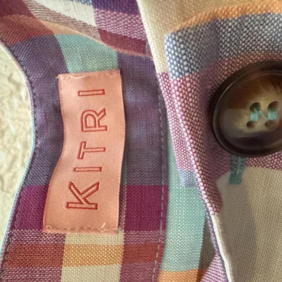 Women’s KITRI Lupeta Plaid Button Down Skirt Size 8 - Picture 4 of 8